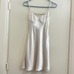 Y2K Milkmaid Babydoll Satin Womens Slip Dress Fairy Coquette Whimsigoth Size 0.
